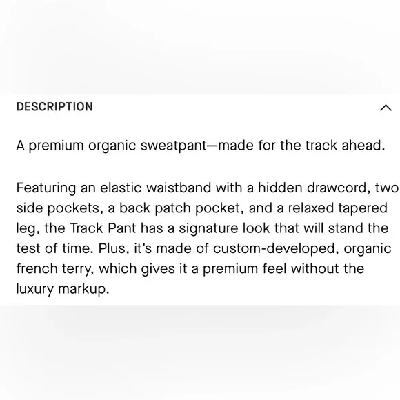 Everlane Men's the track pant Joggers XS in organic cotton black - Picture 4 of 11